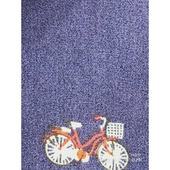 NICOLE MILLER STUDIO BICYCLE ALL OVER BUTTON UP DRESS SHIRT Blue Mens L - Picture 2 of 11